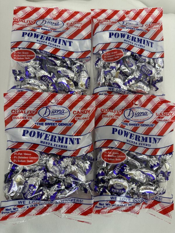 4-Pack Diana Power Mints - 3.25 oz  Super refreshing minty flavor - Image 5