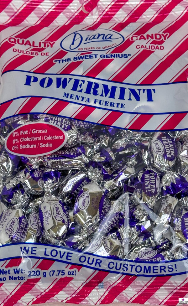 4-Pack Diana Power Mints - 3.25 oz  Super refreshing minty flavor