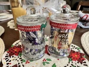 Favor Candies In A Decorative 4-Set Candy Jar with Assorted Diana Favorites